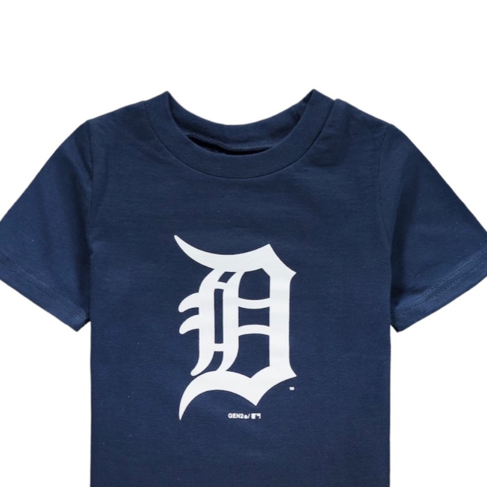 Mlb Licensed Detroit Tigers Infant Navy Primary Team Logo T-Shirt 12 mo NWT